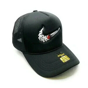 Smoke Mesh Trucker Snapback (Black)